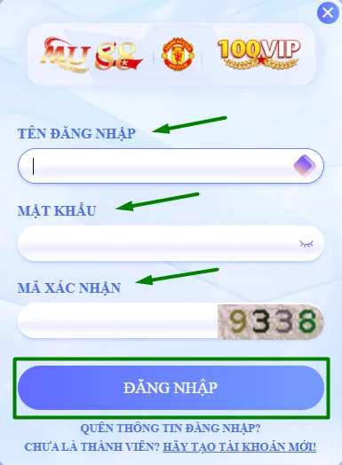 log in form casino